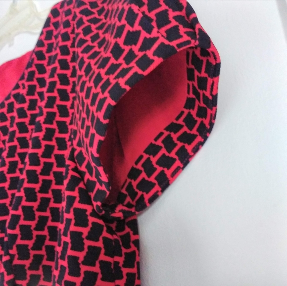 The Station Red & Navy Fit and Flare Dress size 18 - Picture 6 of 7